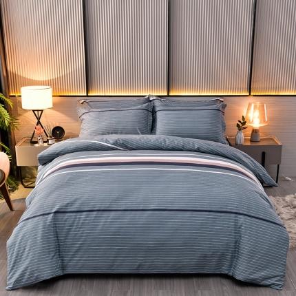 91家纺网 家纺一手货源 找家纺 润淳 2025新款全棉磨毛单被套 安东尼绿