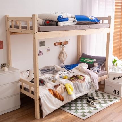 91家纺网 家纺一手货源 找家纺 安莱生活 2022八月如歌ins韩风60支数码印花学生三件套 八月如歌-浅灰