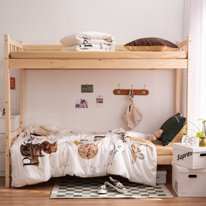 91家纺网 家纺一手货源 找家纺 安莱生活 2022八月如歌ins韩风60支数码印花学生三件套 八月如歌-奶黄