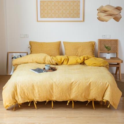 91家纺网 家纺一手货源 找家纺 （总）安莱生活 2022新款华夫格双层纱四件套