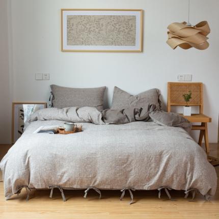 91家纺网 家纺一手货源 找家纺 （总）安莱生活 2022新款华夫格双层纱四件套