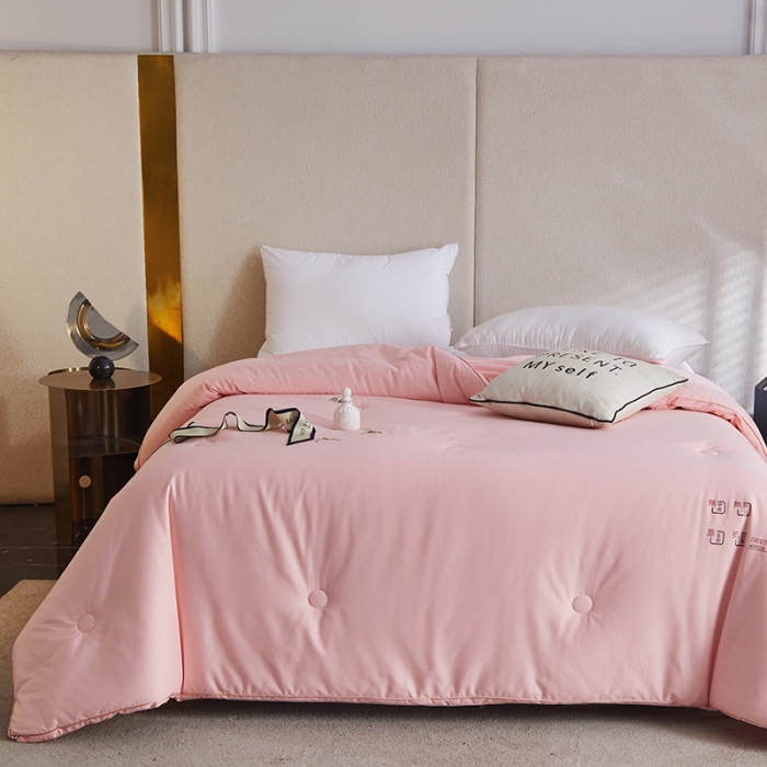 91家纺网 家纺一手货源 找家纺 A+爱家 贵族55大豆被 粉色