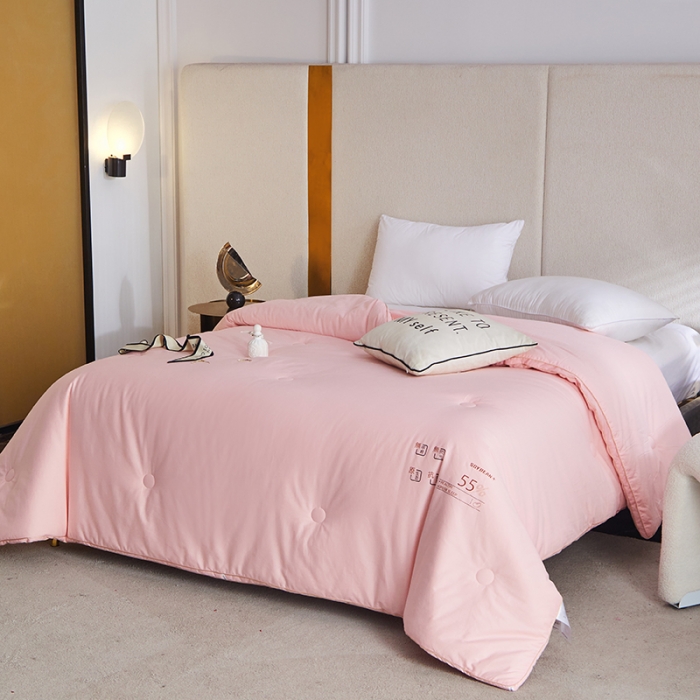 91家纺网 家纺一手货源 找家纺 A+爱家 贵族55大豆被 粉色