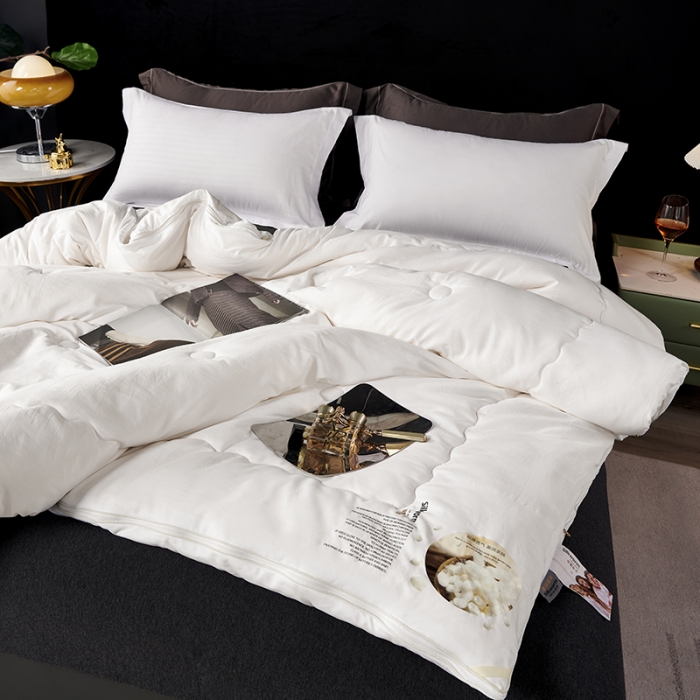 91家纺网 家纺一手货源 找家纺 （总）丽卡家纺 2023新款蚕蛹蛋白大豆子母被