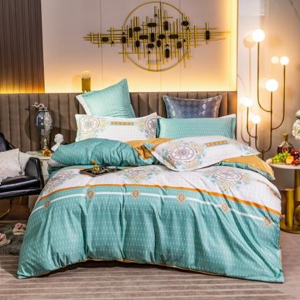 91家纺网 家纺一手货源 找家纺 （总）氧家2025新款水洗天丝轻奢风印花四件套