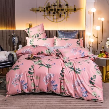 91家纺网 家纺一手货源 找家纺 （总）氧家2025新款水洗天丝轻奢风印花四件套