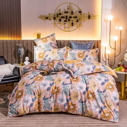 91家纺网 家纺一手货源 找家纺 （总）氧家2025新款水洗天丝轻奢风印花四件套