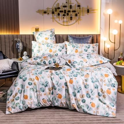 91家纺网 家纺一手货源 找家纺 （总）氧家2025新款水洗天丝轻奢风印花四件套