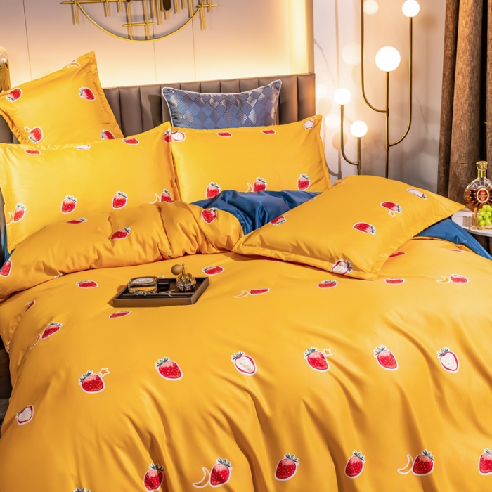 91家纺网 家纺一手货源 找家纺 （总）氧家2025新款水洗天丝轻奢风印花四件套