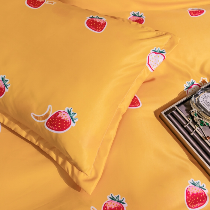 91家纺网 家纺一手货源 找家纺 （总）氧家2025新款水洗天丝轻奢风印花四件套