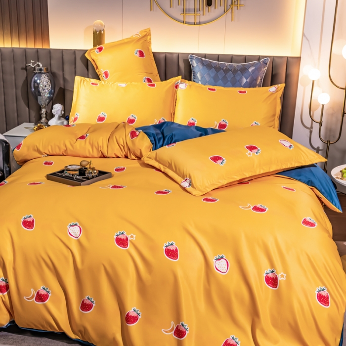 91家纺网 家纺一手货源 找家纺 （总）氧家2025新款水洗天丝轻奢风印花四件套