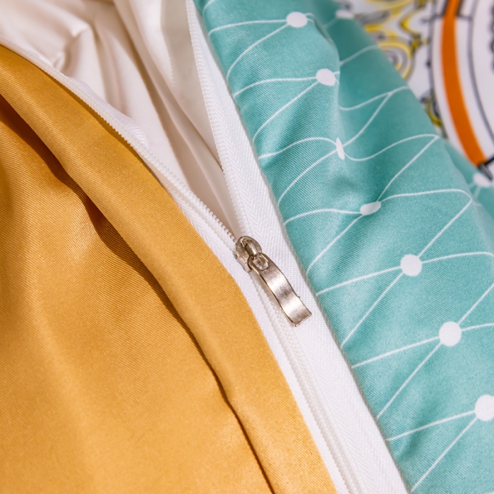 91家纺网 家纺一手货源 找家纺 氧家2025新款水洗天丝轻奢风印花四件套 斐蒂斯绿