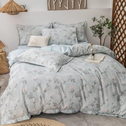 氧家 2022新款60支兰精天丝印花四件套 南港清风