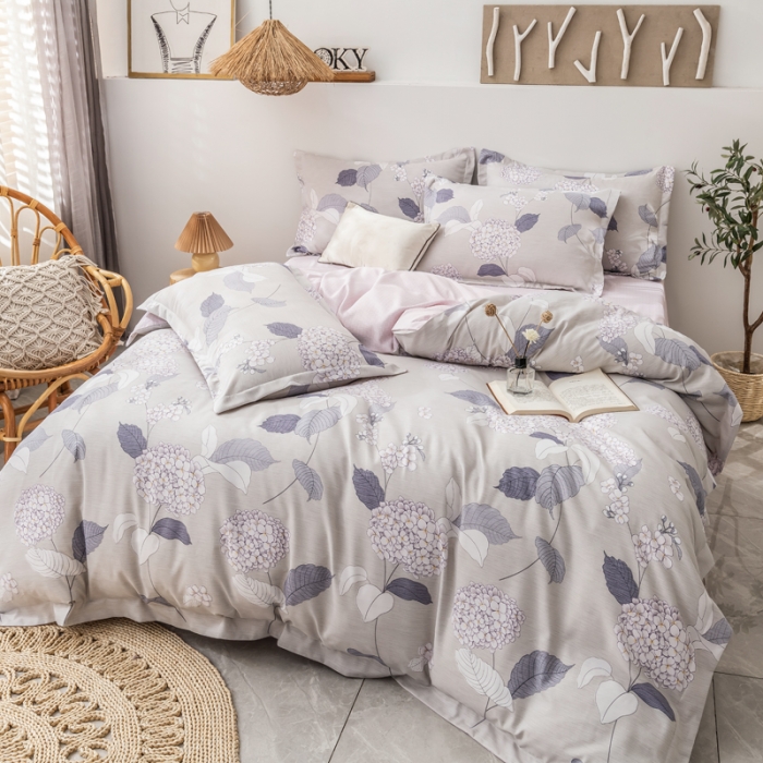 91家纺网 家纺一手货源 找家纺 氧家 2022新款60支兰精天丝印花四件套 时瑜