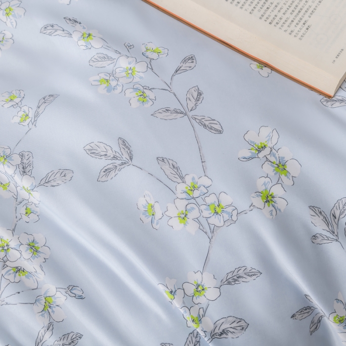 91家纺网 家纺一手货源 找家纺 氧家 2022新款60支兰精天丝印花四件套 向阳