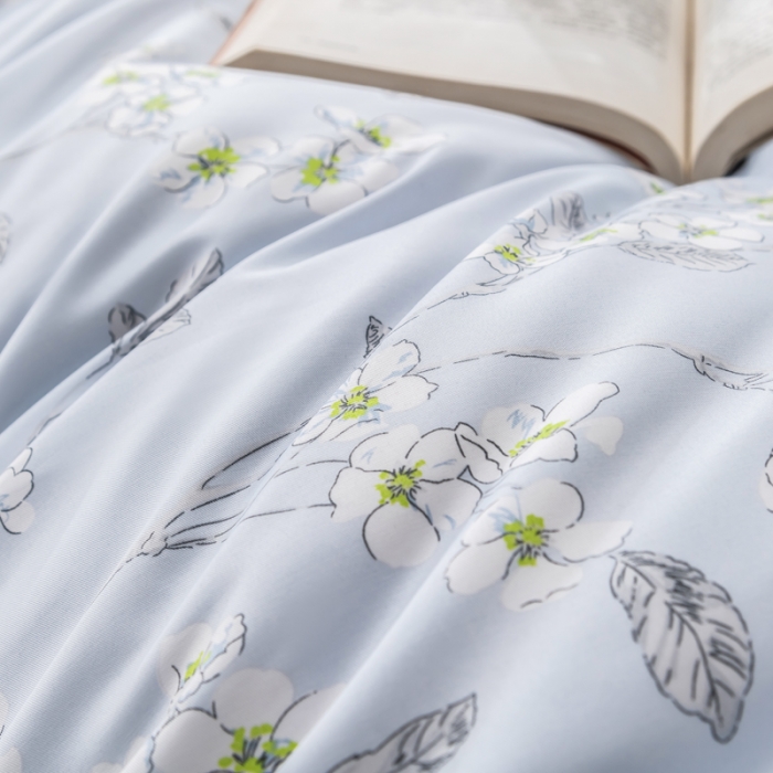 91家纺网 家纺一手货源 找家纺 氧家 2022新款60支兰精天丝印花四件套 向阳