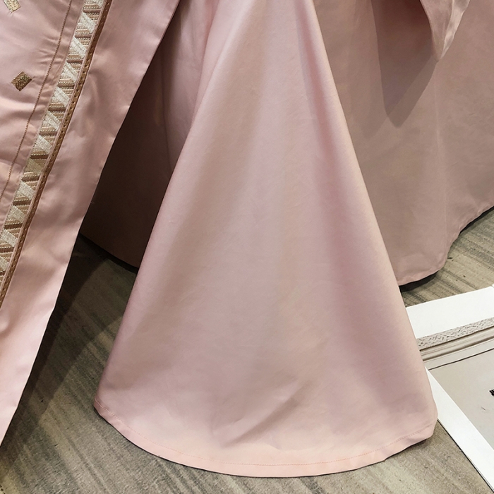 91家纺网 家纺一手货源 找家纺 乐视家纺2024新款120支双股澳棉刺绣四件套 露娜-樱花粉