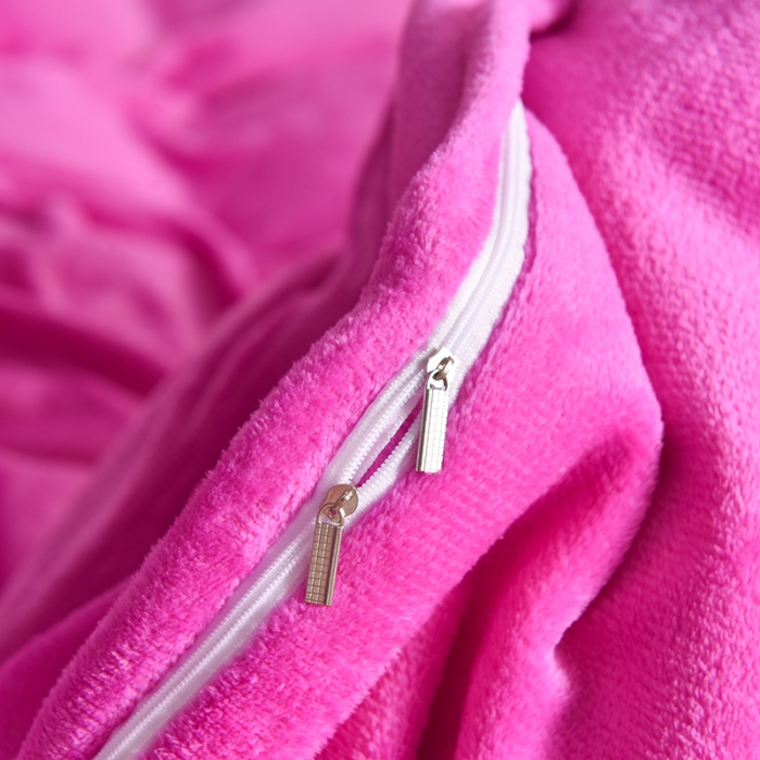 91家纺网 家纺一手货源 找家纺 简爱 2025保暖双面绒法莱绒刺绣四件套-S款MISS系列 绒miss-玫红