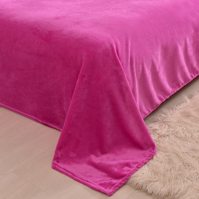 91家纺网 家纺一手货源 找家纺 简爱 2025保暖双面绒法莱绒刺绣四件套-S款MISS系列 绒miss-玫红