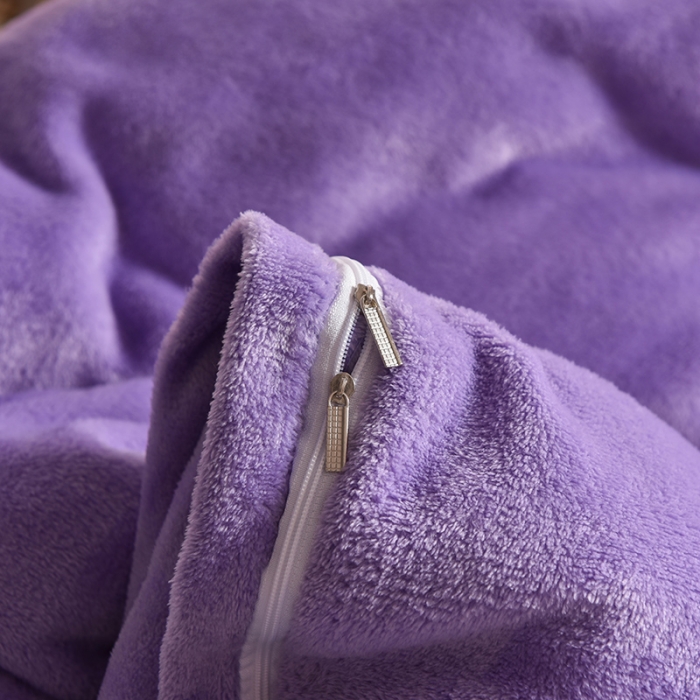 91家纺网 家纺一手货源 找家纺 简爱 2025保暖双面绒法莱绒刺绣四件套-S款MISS系列 绒miss-浅紫