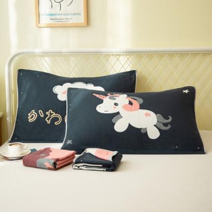 91家纺网 家纺一手货源 找家纺 （总）朴尔2022年卡通AB组合全棉四层纱布枕巾（一对装）