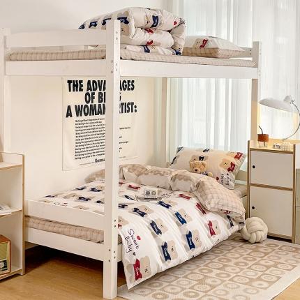 91家纺网 家纺一手货源 找家纺 （总）昔可 2022新款开学季全棉卡通印花学生三件套