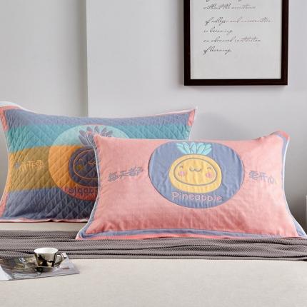 91家纺网 家纺一手货源 找家纺 （总）朴尔2022新款年彩色糖果纯棉三层纱布枕巾（一对装）