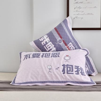 91家纺网 家纺一手货源 找家纺 （总）朴尔2022新款年彩色糖果纯棉三层纱布枕巾（一对装）