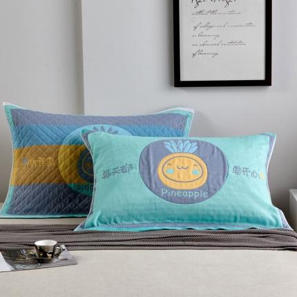 91家纺网 家纺一手货源 找家纺 （总）朴尔2022新款年彩色糖果纯棉三层纱布枕巾（一对装）