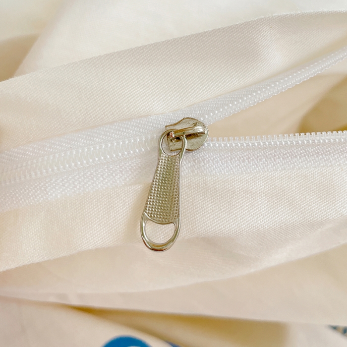 91家纺网 家纺一手货源 找家纺 昔可 2022新款开学季全棉卡通印花学生三件套 蓝奶牛