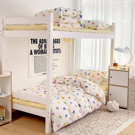 昔可 2022新款开学季全棉卡通印花学生三件套 迷你小小熊