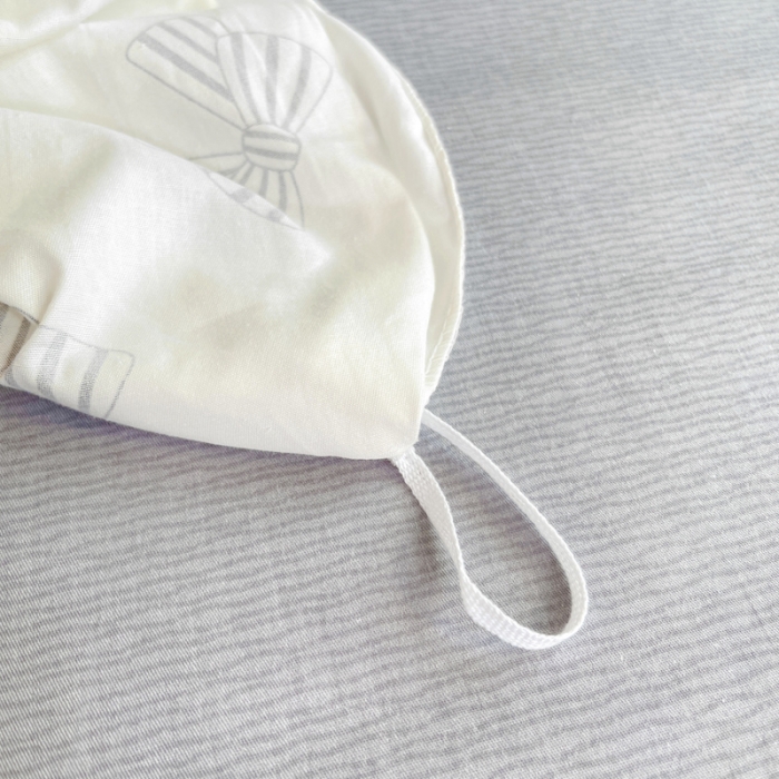 91家纺网 家纺一手货源 找家纺 昔可 2022新款开学季全棉卡通印花学生三件套 黑白爱心蝴蝶结