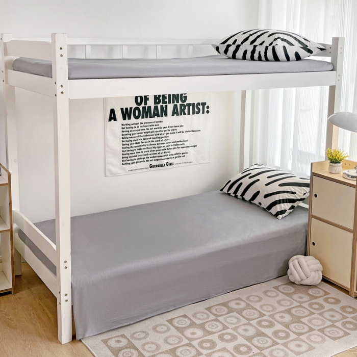 91家纺网 家纺一手货源 找家纺 昔可 2022新款开学季全棉卡通印花学生三件套 黑白斑马条