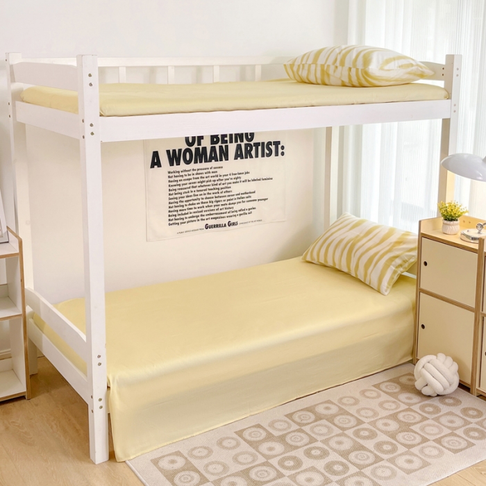 91家纺网 家纺一手货源 找家纺 昔可 2022新款开学季全棉卡通印花学生三件套 奶油黄豹纹