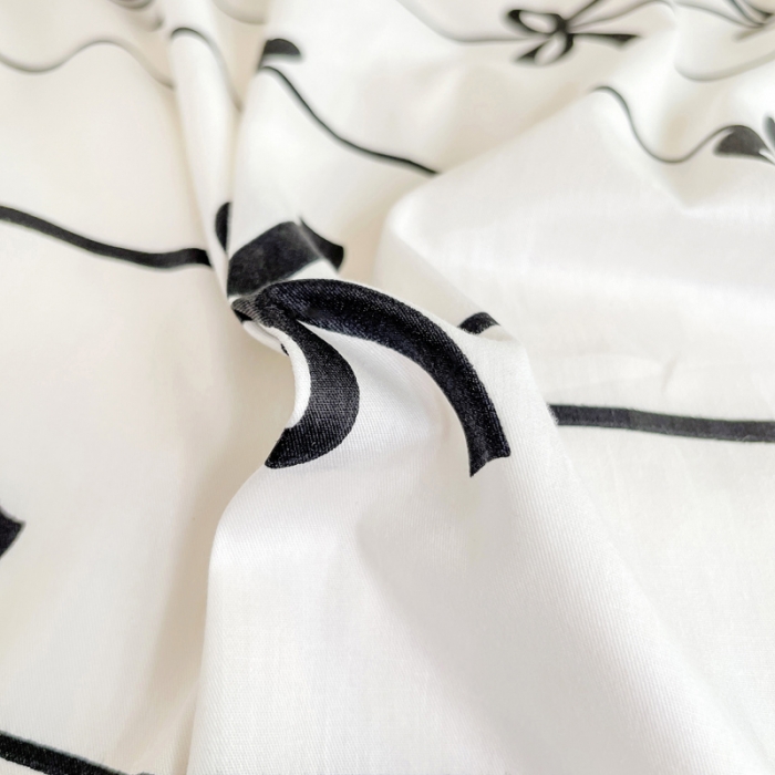 91家纺网 家纺一手货源 找家纺 昔可 2022新款开学季全棉卡通印花学生三件套 丝带蝴蝶结