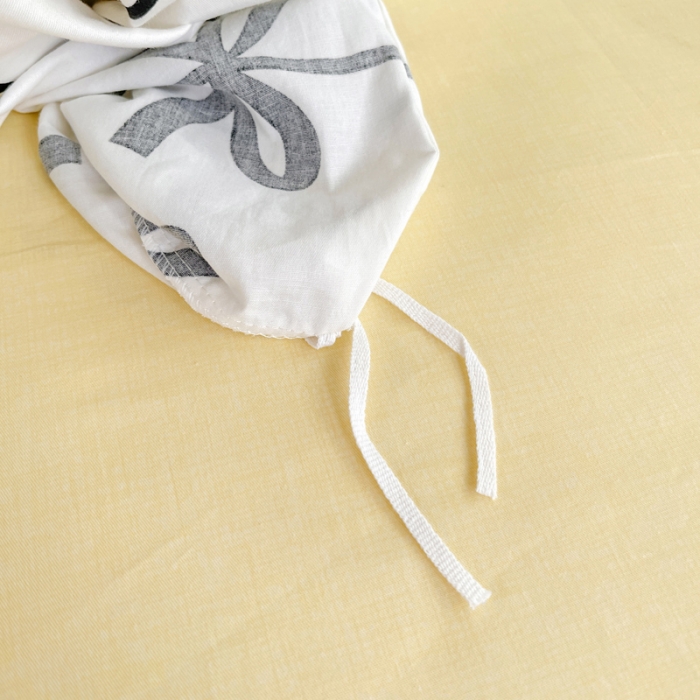 91家纺网 家纺一手货源 找家纺 昔可 2022新款开学季全棉卡通印花学生三件套 丝带蝴蝶结