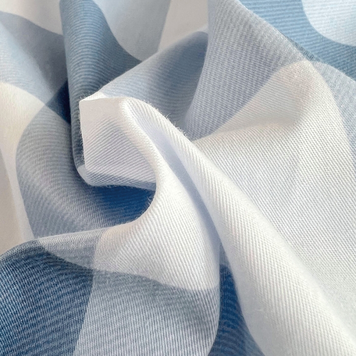 91家纺网 家纺一手货源 找家纺 昔可 2022新款开学季全棉卡通印花学生三件套 云雾蓝格