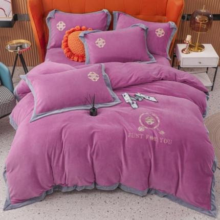 91家纺网 家纺一手货源 找家纺 （总）优姿家纺 2022新款拼角10斤牛奶绒四件套