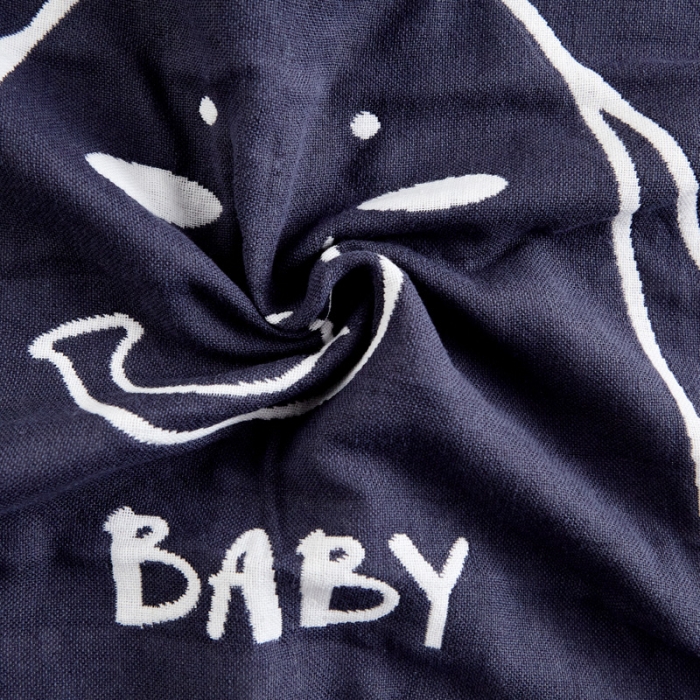 91家纺网 家纺一手货源 找家纺 朴尔2022新款朴尔纯色全棉三层定位枕巾（一对装） 呆萌小象墨兰