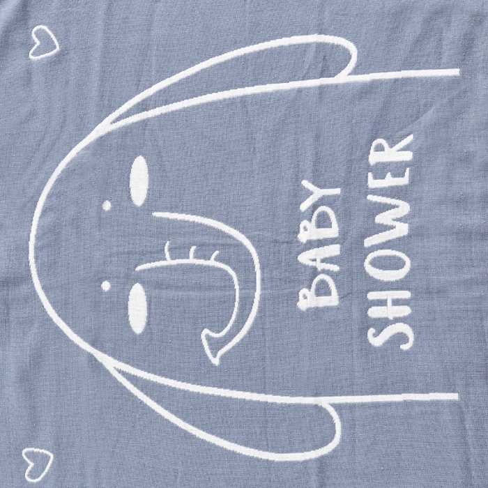 91家纺网 家纺一手货源 找家纺 朴尔2022新款朴尔纯色全棉三层定位枕巾（一对装） 呆萌小象浅蓝