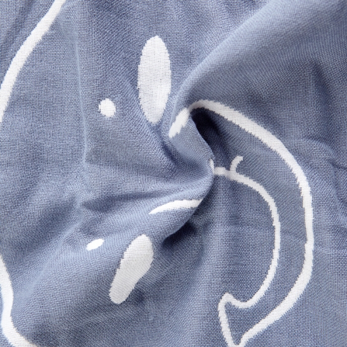 91家纺网 家纺一手货源 找家纺 朴尔2022新款朴尔纯色全棉三层定位枕巾（一对装） 呆萌小象浅蓝