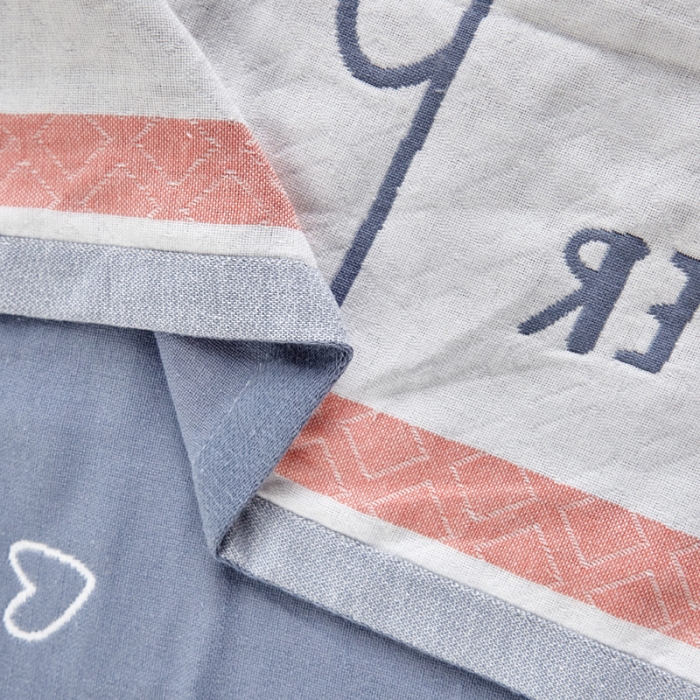 91家纺网 家纺一手货源 找家纺 朴尔2022新款朴尔纯色全棉三层定位枕巾（一对装） 呆萌小象浅蓝