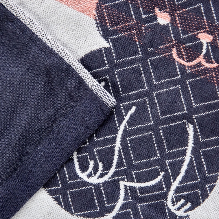 91家纺网 家纺一手货源 找家纺 朴尔2022新款朴尔纯色全棉三层定位枕巾（一对装） 乖乖小兔墨兰