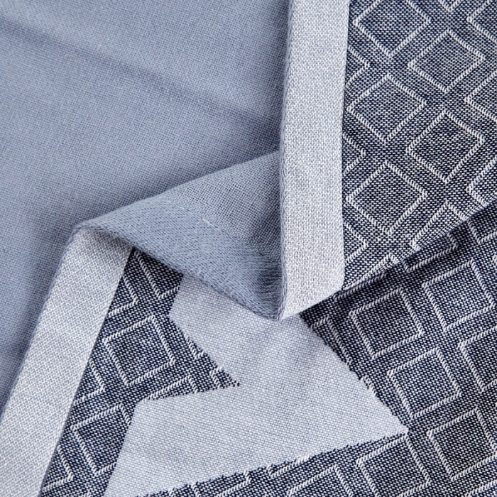 91家纺网 家纺一手货源 找家纺 朴尔2022新款朴尔纯色全棉三层定位枕巾（一对装） 优雅三角