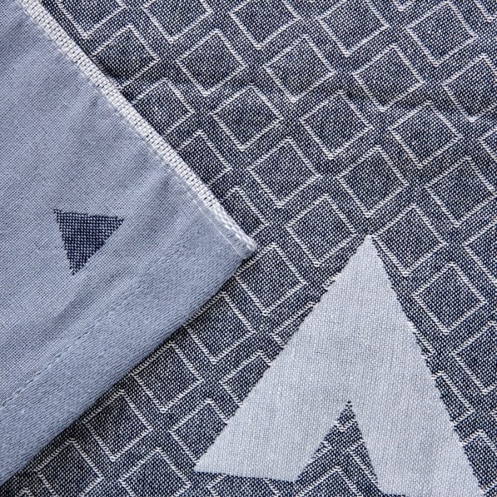 91家纺网 家纺一手货源 找家纺 朴尔2022新款朴尔纯色全棉三层定位枕巾（一对装） 优雅三角