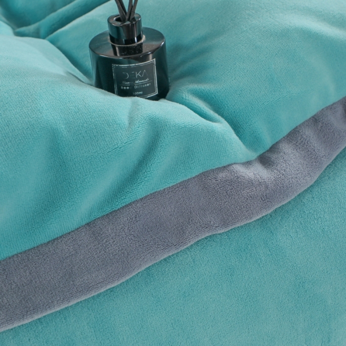 91家纺网 家纺一手货源 找家纺 优姿家纺 2022新款拼角10斤牛奶绒四件套 暗香-湖兰