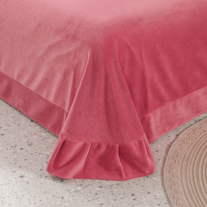 91家纺网 家纺一手货源 找家纺 优姿家纺 2022新款拼角10斤牛奶绒四件套 重温经典-豆沙