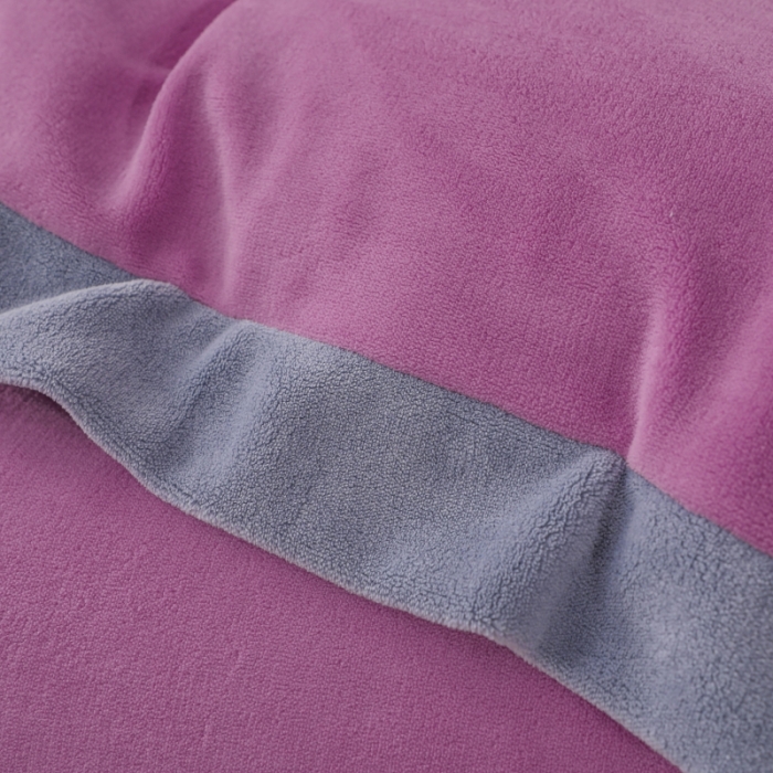 91家纺网 家纺一手货源 找家纺 优姿家纺 2022新款拼角10斤牛奶绒四件套 重温经典-千代紫