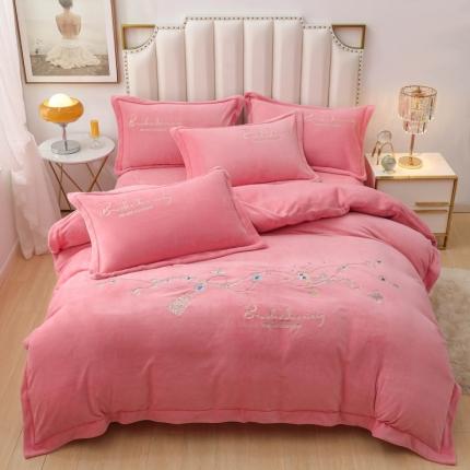 91家纺网 家纺一手货源 找家纺 （总）优姿家纺 2022新款宽边10斤牛奶绒四件套