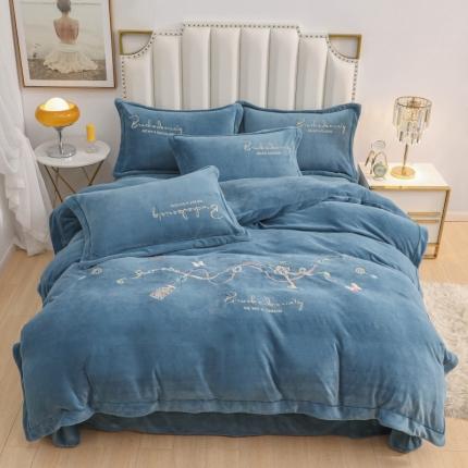 91家纺网 家纺一手货源 找家纺 （总）优姿家纺 2022新款宽边10斤牛奶绒四件套